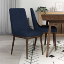 Kate Mid-Century Modern Dining Chair (Set of 2) Blue Polyester Blend