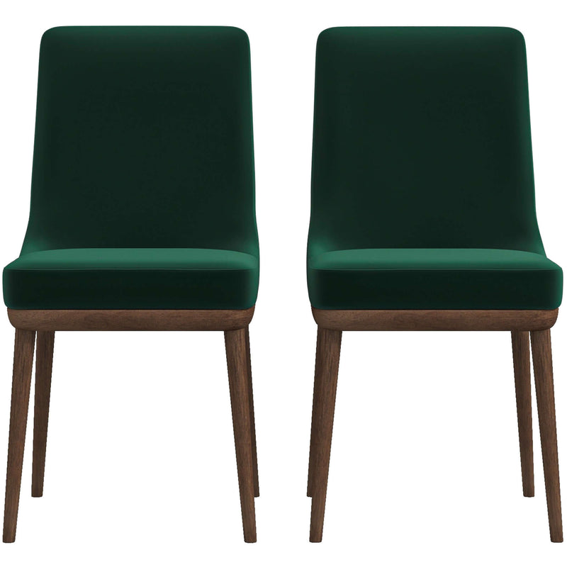 Kate Mid-Century Modern Dining Chair (Set of 2) Blue Polyester Blend