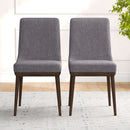 Kate Mid-Century Modern Dining Chair (Set of 2) Blue Polyester Blend