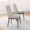 Kate Mid-Century Modern Dining Chair (Set of 2) Cream Polyester Blend