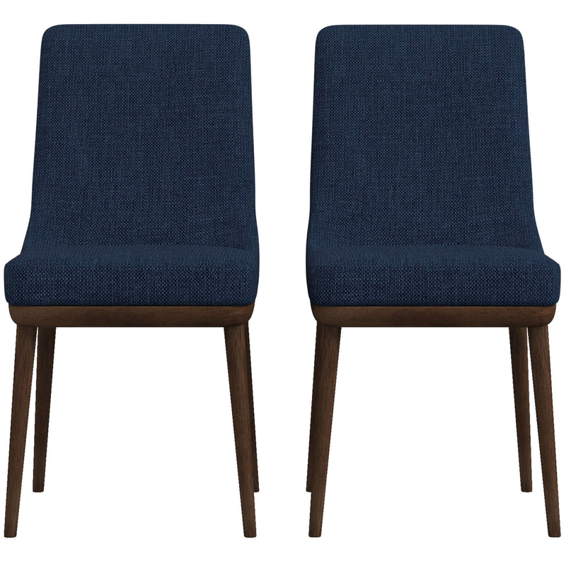 Kate Mid-Century Modern Dining Chair (Set of 2) Cream Polyester Blend