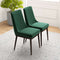 Kate Mid-Century Modern Dining Chair (Set of 2) Green Velvet