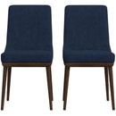 Kate Mid-Century Modern Dining Chair (Set of 2) Green Velvet