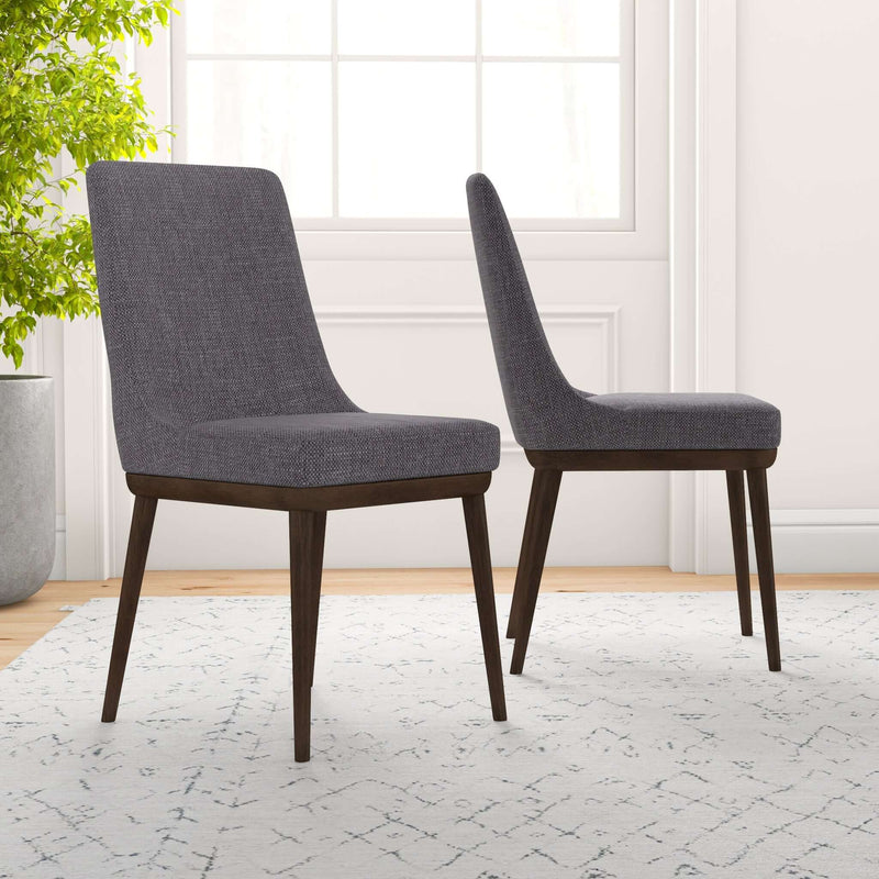 Kate Mid-Century Modern Dining Chair (Set of 2) Green Velvet