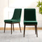 Kate Mid-Century Modern Dining Chair (Set of 2) Grey Polyester Blend