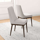 Kate Mid-Century Modern Dining Chair (Set of 2) Grey Polyester Blend