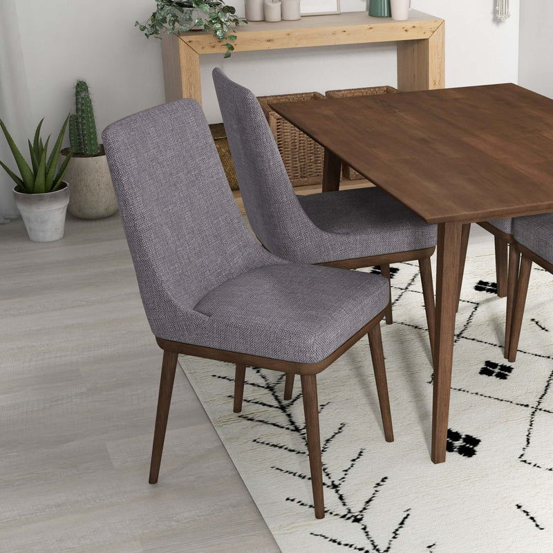 Kate Mid-Century Modern Dining Chair (Set of 2) Grey Polyester Blend