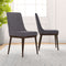 Kate Mid-Century Modern Dining Chair (Set of 2) Grey Polyester Blend