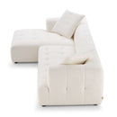 Kaynes Ivory Boucle LAF Sectional