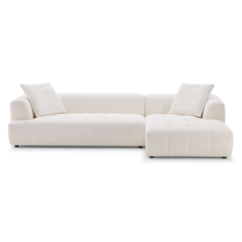 Kaynes Ivory Boucle LAF Sectional