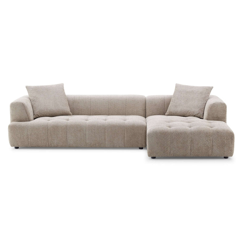 Kaynes Ivory Boucle LAF Sectional