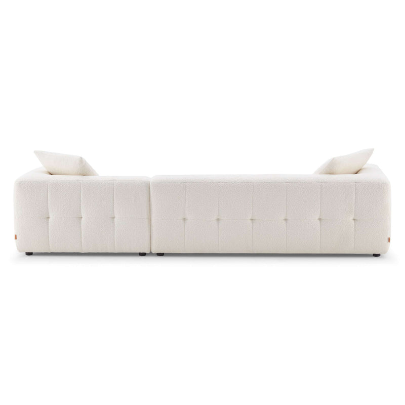 Kaynes Ivory Boucle LAF Sectional