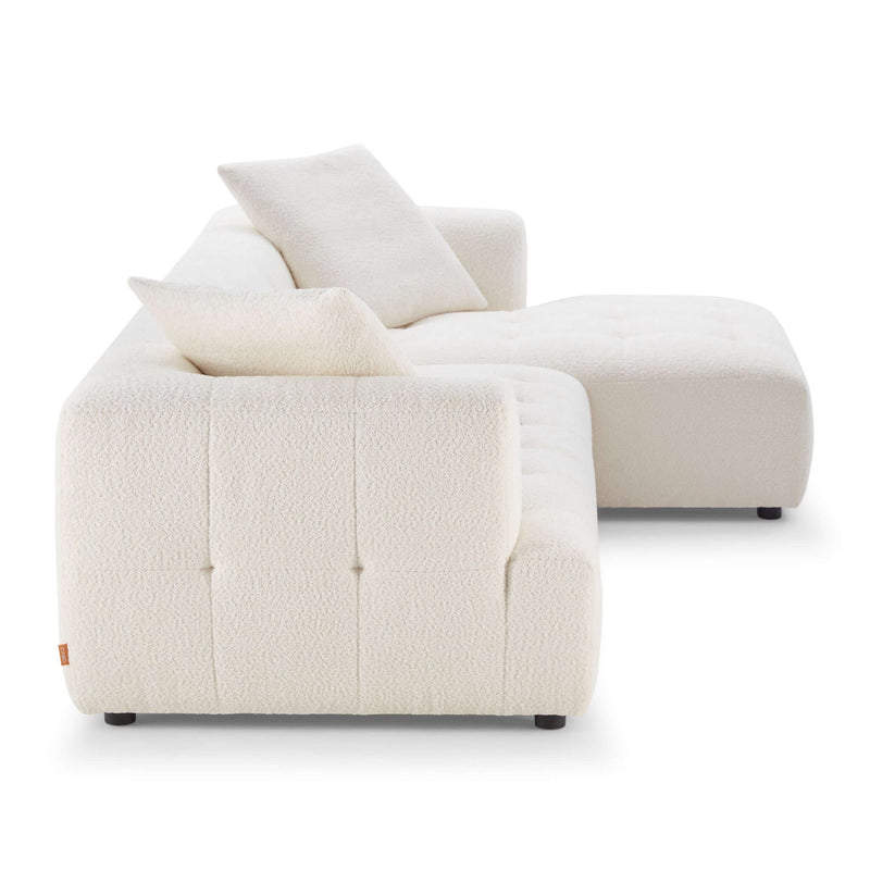 Kaynes Ivory Boucle LAF Sectional