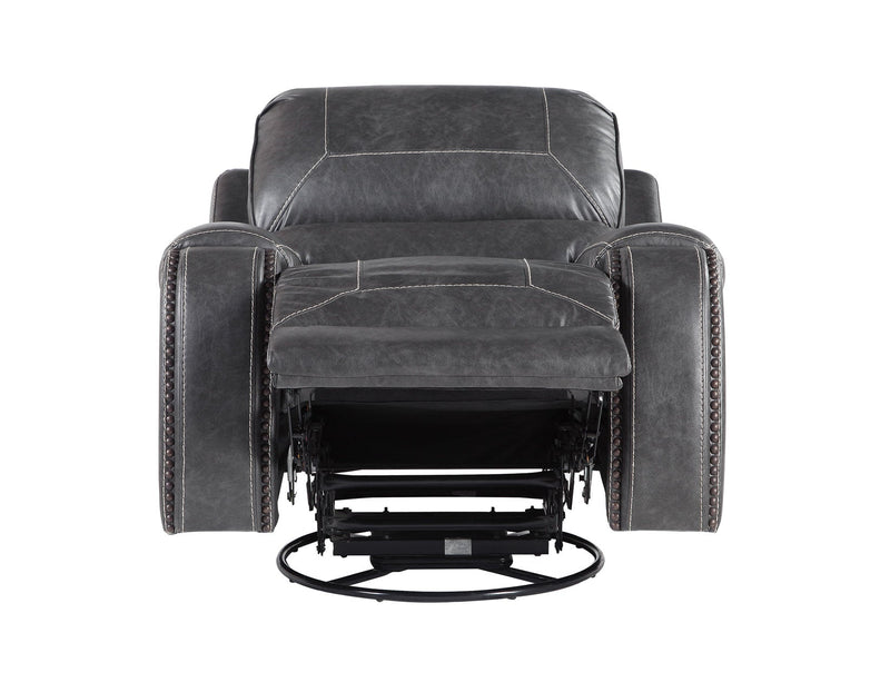 Keily Manual Swivel Glider Recliner, Grey