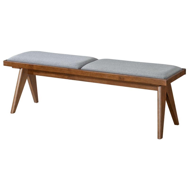 Keira Grey Fabric Bench