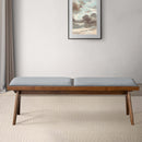 Keira Grey Fabric Bench