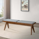 Keira Grey Fabric Bench