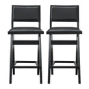 Keira Black PU Bar Stool (Set of 2)