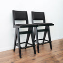 Keira Black PU Bar Stool (Set of 2)