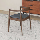 Kelly Mid-Century Modern Dining Chair Grey Fabric