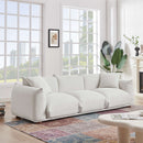 Kely Mid-Century Modern 100'' Boucle Upholstered Sofa Cream