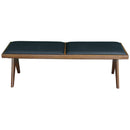 Kody Black Vegan Leather Bench