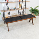 Kody Black Vegan Leather Bench