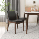 Laura Mid-Century Modern Solid Wood Dining Chair (Set of 2) Dark Yellow Velvet