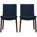 Laura Mid-Century Modern Solid Wood Dining Chair (Set of 2) Dark Yellow Velvet