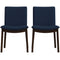 Laura Mid-Century Modern Solid Wood Dining Chair (Set of 2) Dark Yellow Velvet