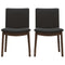 Laura Mid-Century Modern Solid Wood Dining Chair (Set of 2) Dark Yellow Velvet