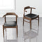 Leon Mid-Century Modern Leather Dining Chair (Set of 2)