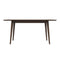 Levi Modern Style Solid Wood Rectangular Dining Kitchen Table Walnut / 47"