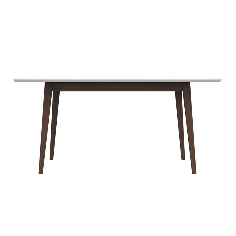 Levi Modern Style Solid Wood Rectangular Dining Kitchen Table Walnut / 47"