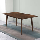 Levi Modern Style Solid Wood Rectangular Dining Kitchen Table Walnut / 47"