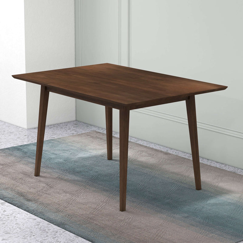 Levi Modern Style Solid Wood Rectangular Dining Kitchen Table Walnut / 47"