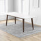 Levi Modern Style Solid Wood Rectangular Dining Kitchen Table Walnut / 63"