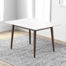 Levi Modern Style Solid Wood Rectangular Dining Kitchen Table Walnut / 63"