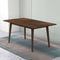 Levi Modern Style Solid Wood Rectangular Dining Kitchen Table Walnut / 63"