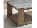 Libby Sintered Stone Coffee Table w/Casters