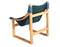 Lima Sling Chair, Cobalt Leather with Natural Frame