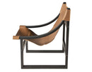 Lima Sling Chair, Natural Leather with Black Frame