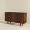 Logan Mid Century Modern Walnut Dresser with 6 Drawers