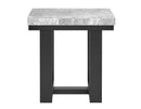 Lucca Gray Marble 3-Piece Table Set