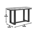 Lucca Gray Marble Sofa Table