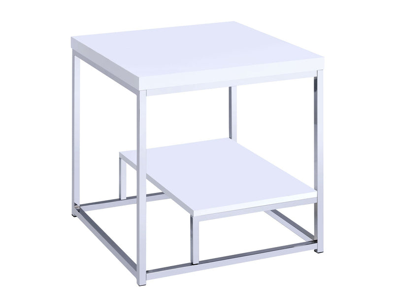 Lucia White 3-Piece Set(Cocktail & 2 End Tables)