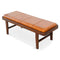 Maddox Tan Leather Bench