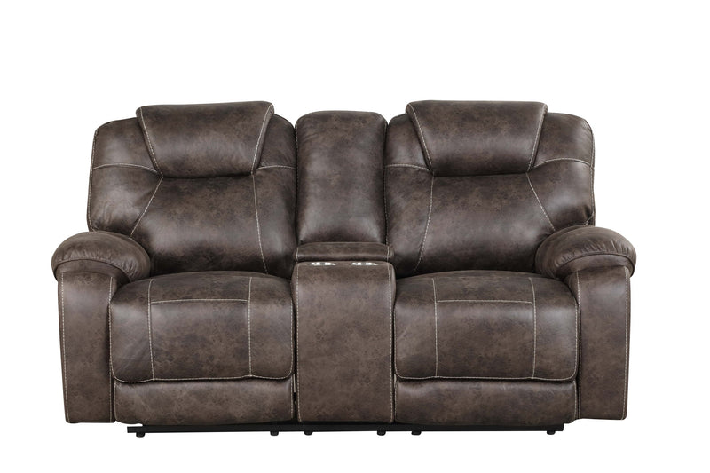 Madrid 3-Piece Chocolate Brown Leather Reclining Living Room Set