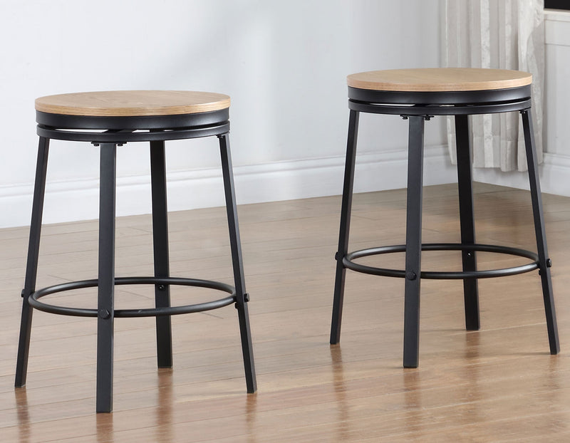 Magnolia 24″ Backless Counter Stool, Swivel, Set of 2