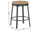 Magnolia 24″ Backless Counter Stool, Swivel, Set of 2